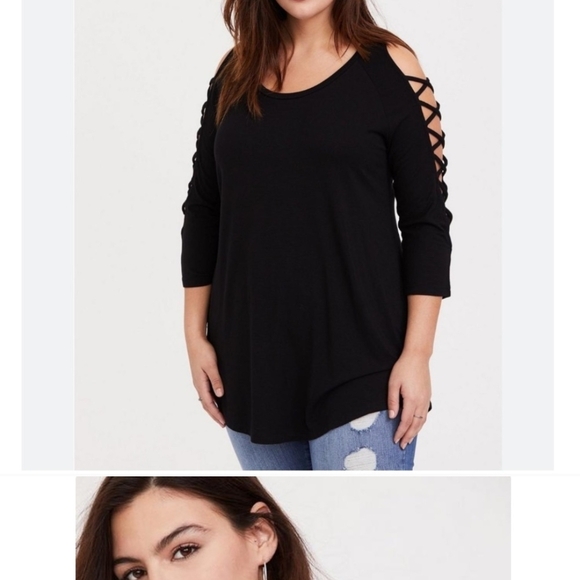 Top Red Haute Black Cold Shoulder Taille M - Occasion Très Bon état, Matière Rayon/spandex